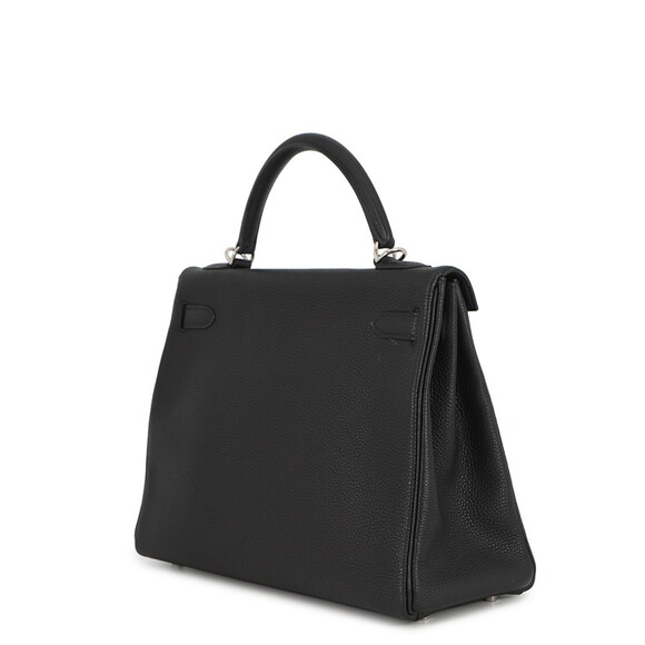 Hermes Hermès Kelly 32 Handbag, Inner Stitching, Black/Togo, □J Stamp, 2-Way ... - Picture 2 of 13